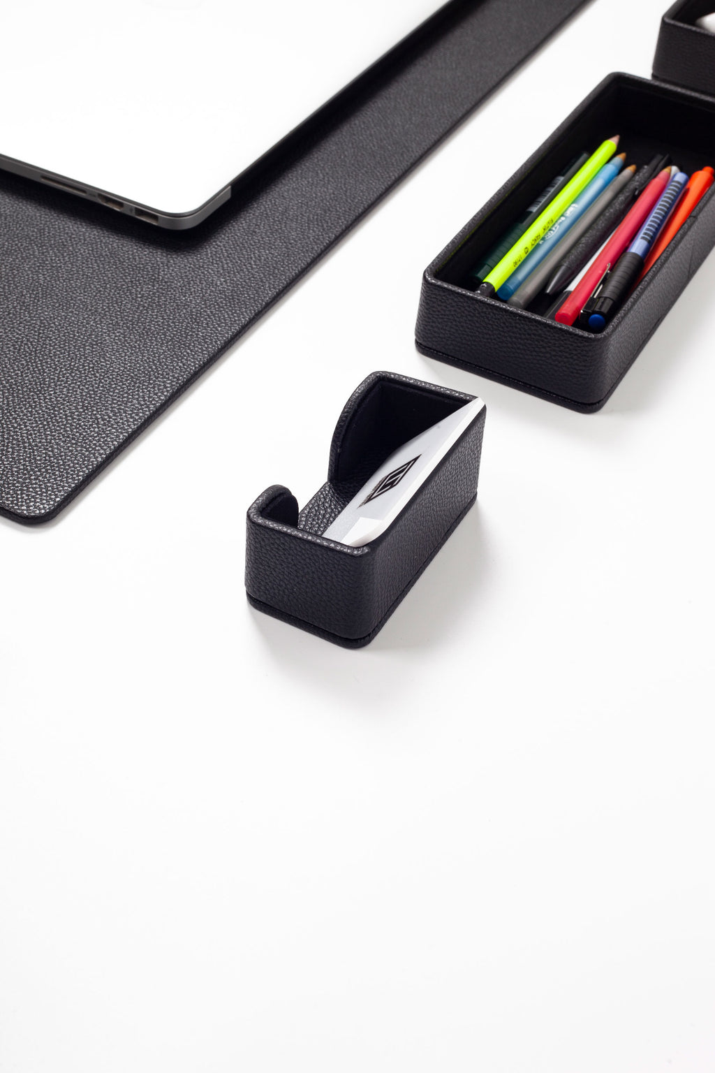 Felix Plus Leather Desk Set Black 7 Pcs