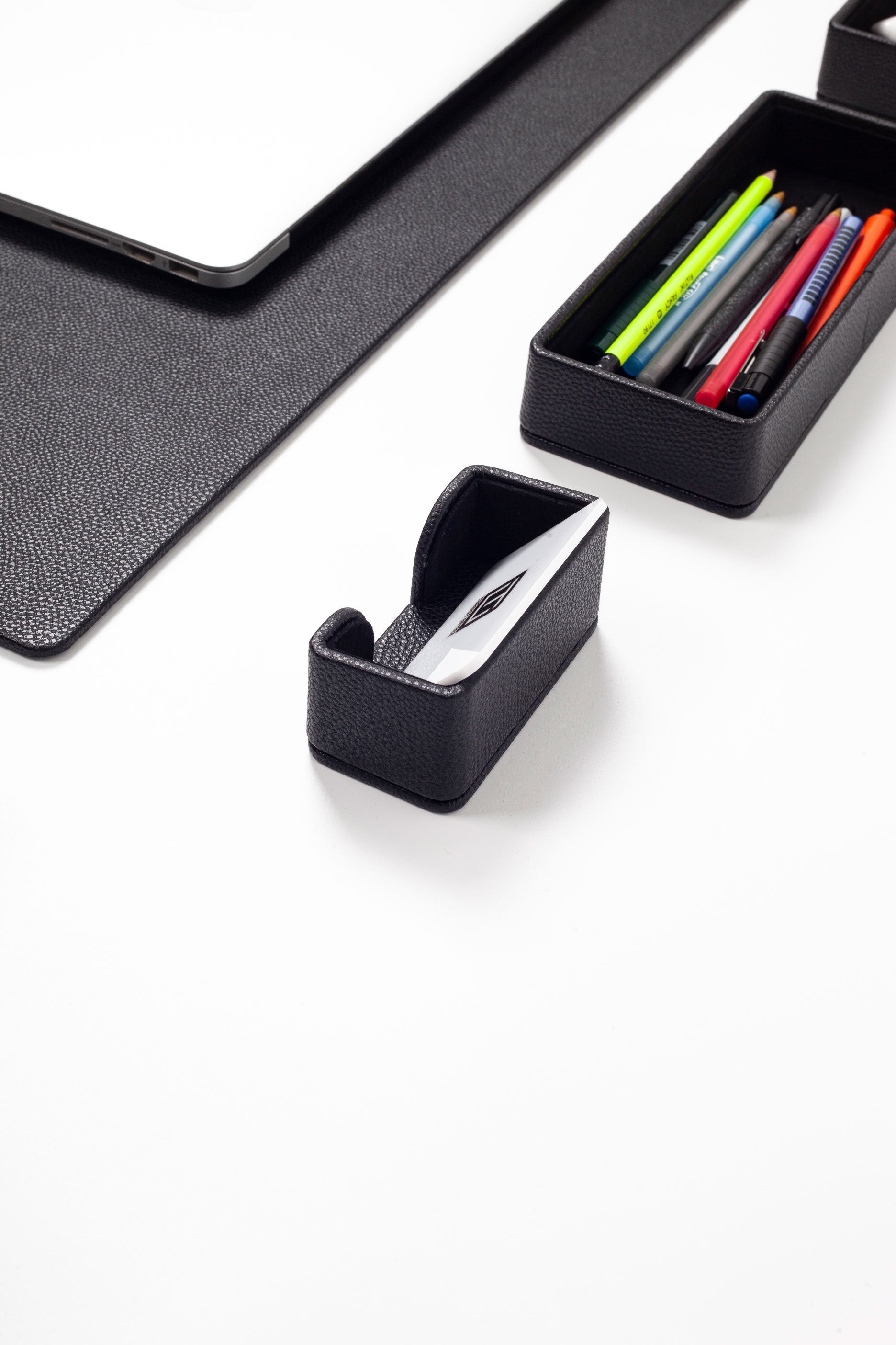 Felix Plus Leather Desk Set Black 7 Pcs