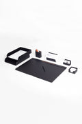 Fox Leather Desk Set Black 7 Pieces