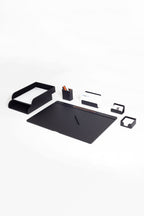 Fox Leather Desk Set Black 7 Pieces