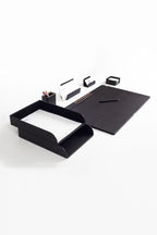 Fox Leather Desk Set Black 7 Pieces