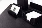 Loft Leather Desk Set Black 5 Pieces Horizontal Coroco Detailed