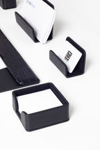 Loft Leather Desk Set Black 6 Pieces Horizontal Coroco Detailed