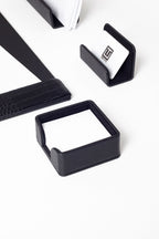 Loft Leather Desk Set Black 7 Pieces Vertical Coroco Detailed