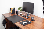 Paris Leather Desk Set Black 8 Pieces
