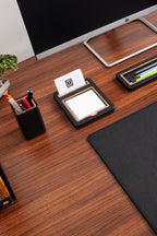 Paris Leather Desk Set Black 8 Pieces