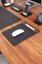 Paris Leather Desk Set Black 8 Pieces
