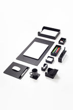 Oslo Leather Desk Set Black 10 Pieces