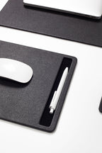 Oslo Leather Desk Set Black 10 Pieces