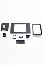 Roma Leather Desk Set Black 9 Pcs.