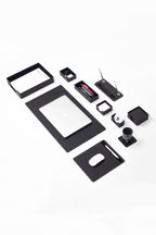Roma Leather Desk Set Black 10 Pieces