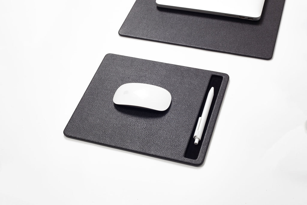 Roma Leather Desk Set Black 10 Pieces