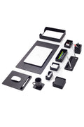 Roma Leather Desk Set Black 11 Pcs