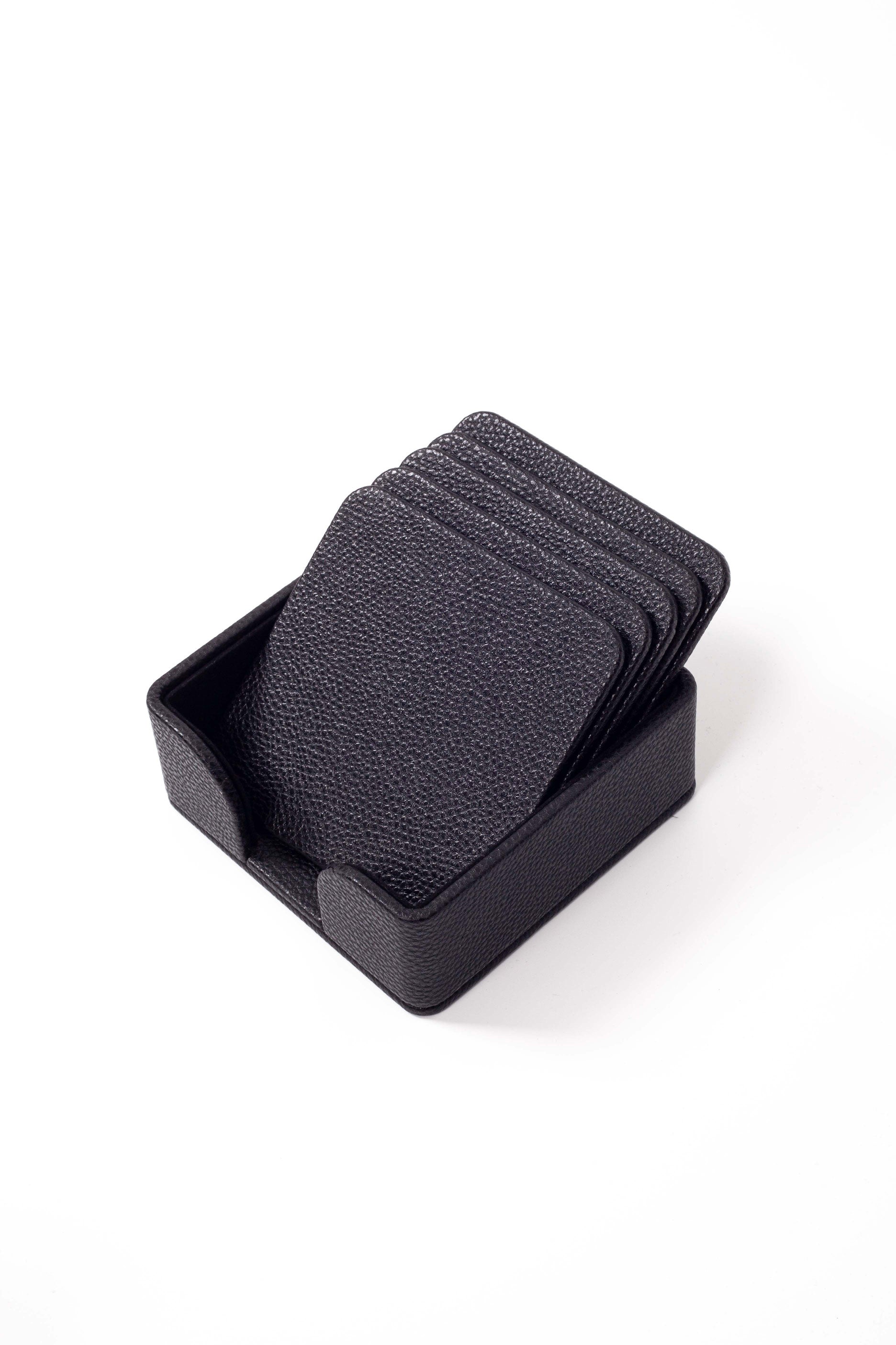 Roma Leather Desk Set Black 11 Pcs