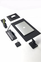 Cavalli Leather Desk Set Anthracite 7 Pcs.