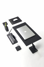 Cavalli Leather Desk Set Anthracite 7 Pcs.