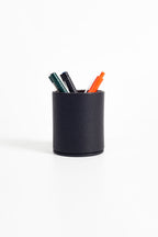 Polo Leather Desktop Set Black 5 Pieces Wooden Detailed With Gold Pen