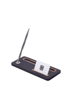 Porto Leather Desk Pen Unit Black Wooden Deaty