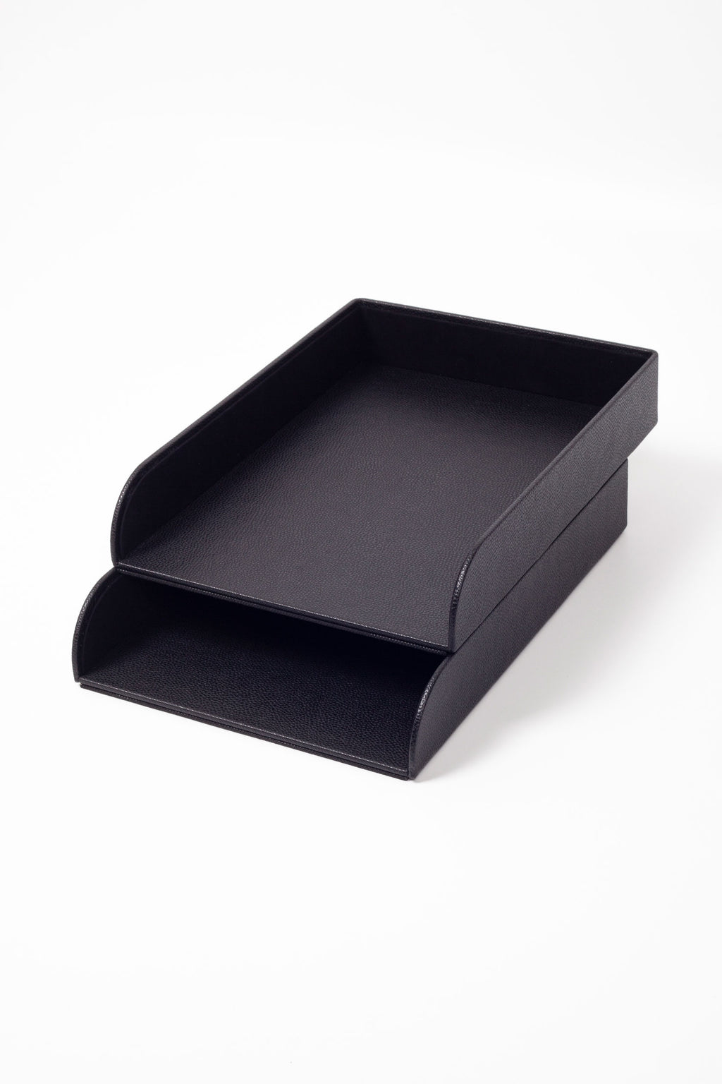 Felix Leather Document Rack Black Double