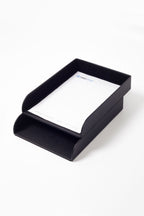 Felix Leather Document Rack Black Double