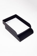 Felix Leather Document Rack Black Double