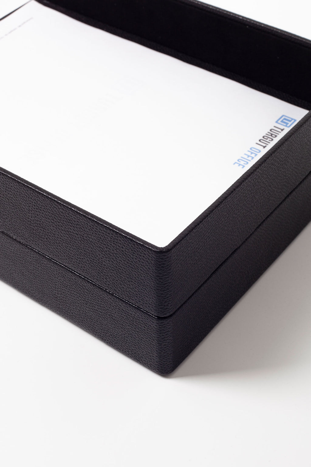 Felix Leather Document Rack Black Double