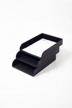 Felix Leather Document Rack Black Triple
