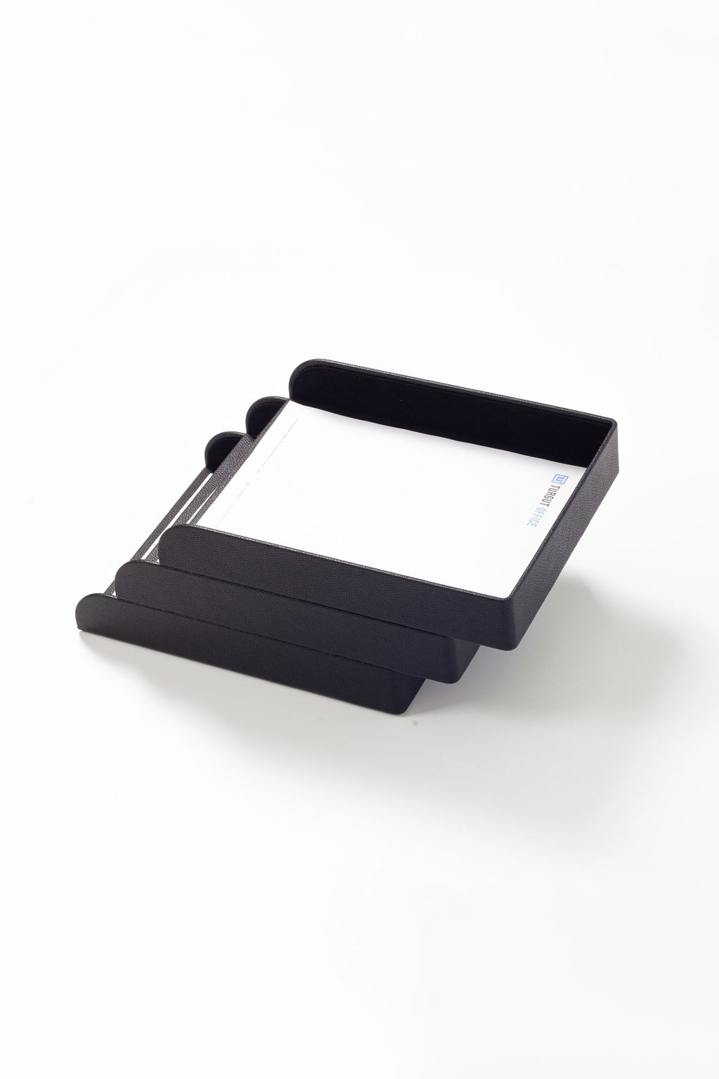 Felix Leather Document Rack Black Triple