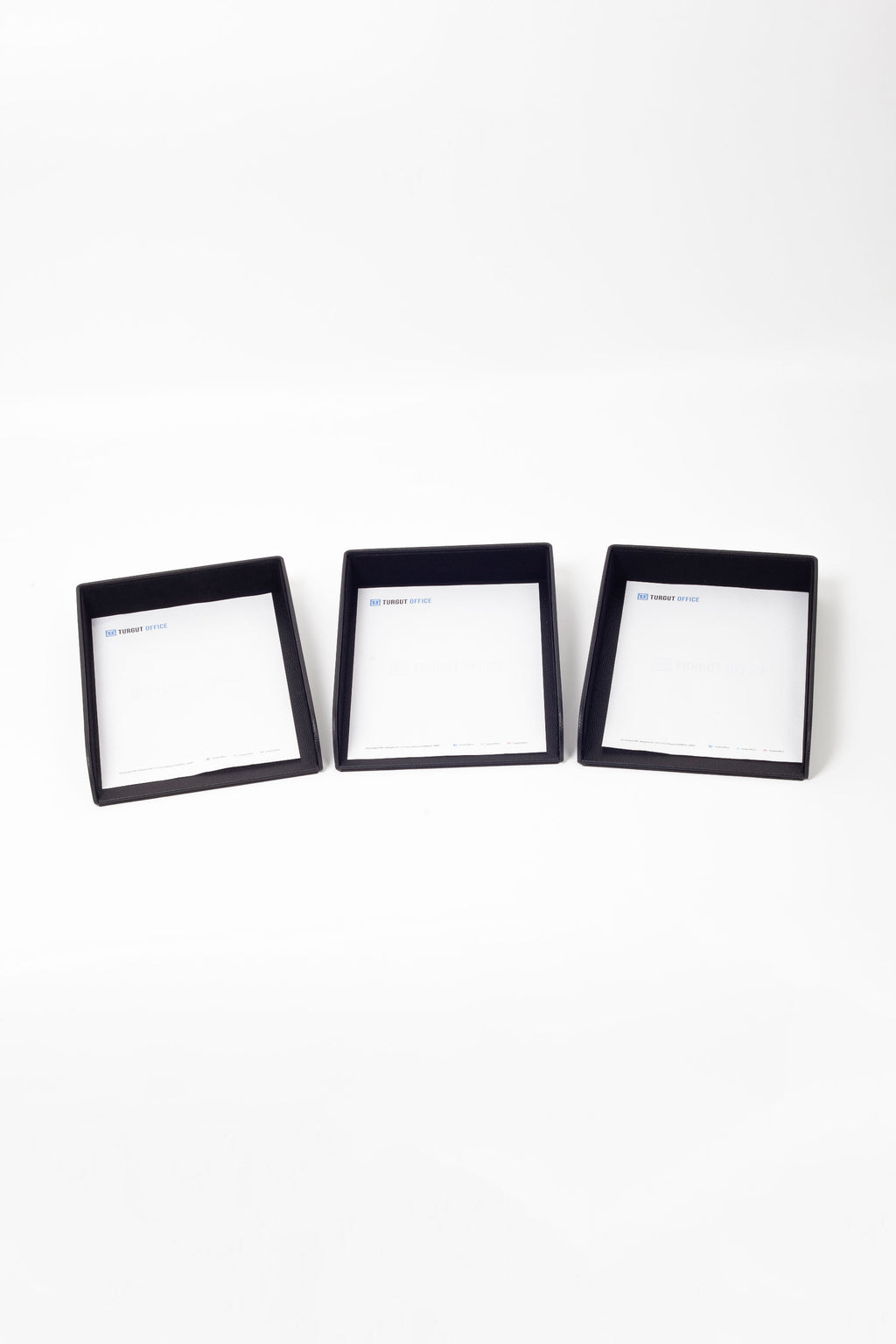 Felix Leather Document Rack Black Triple