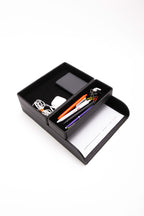 Felix Leather Organizer Set Of Three With Document Shelf Black