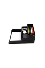 Felix Leather Organizer Set Of Three With Document Shelf Black