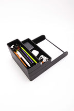 Felix Leather Organizer Set Of Three With Document Shelf Black