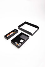 Felix Leather Organizer Set Of Three With Document Shelf Black