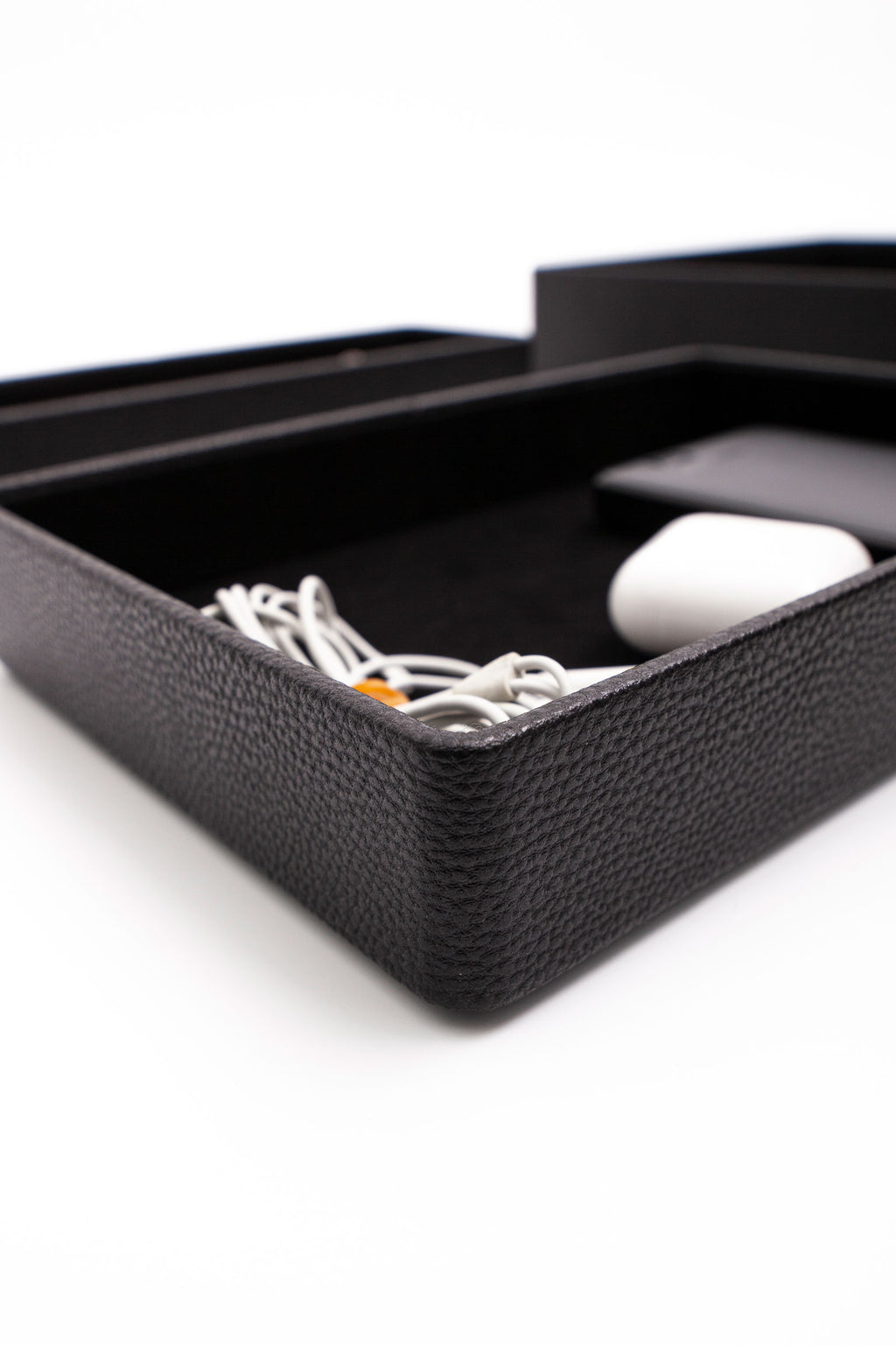 Felix Oganizer Leather Black Accessory Box