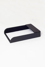 حامل مستندات من الجلد من فيليكس، أسود، بتفاصيل جلد تمساح