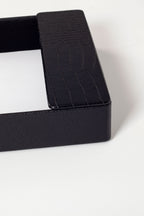 حامل مستندات من الجلد من فيليكس، أسود، بتفاصيل جلد تمساح