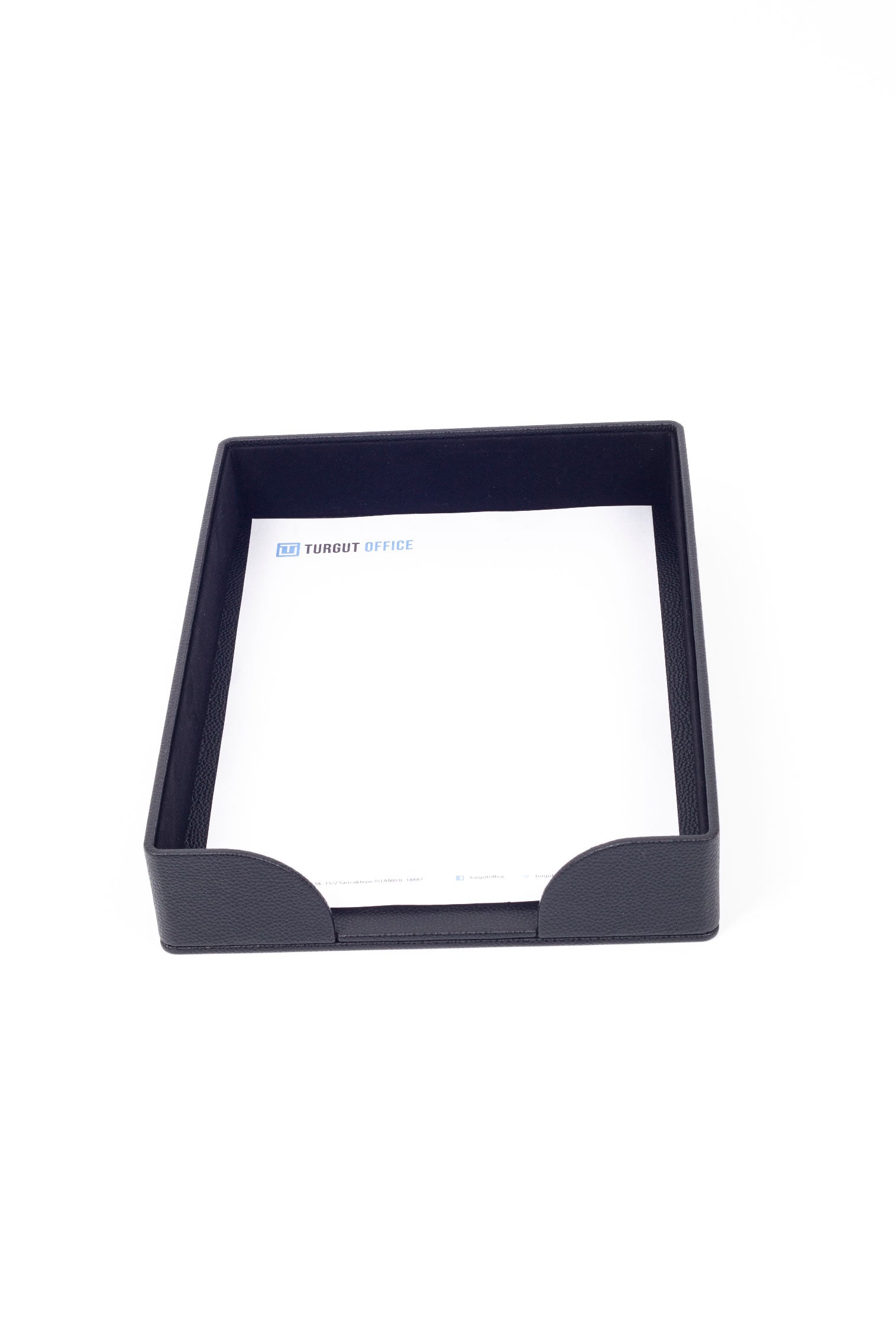 Roma Leather Document Rack Black