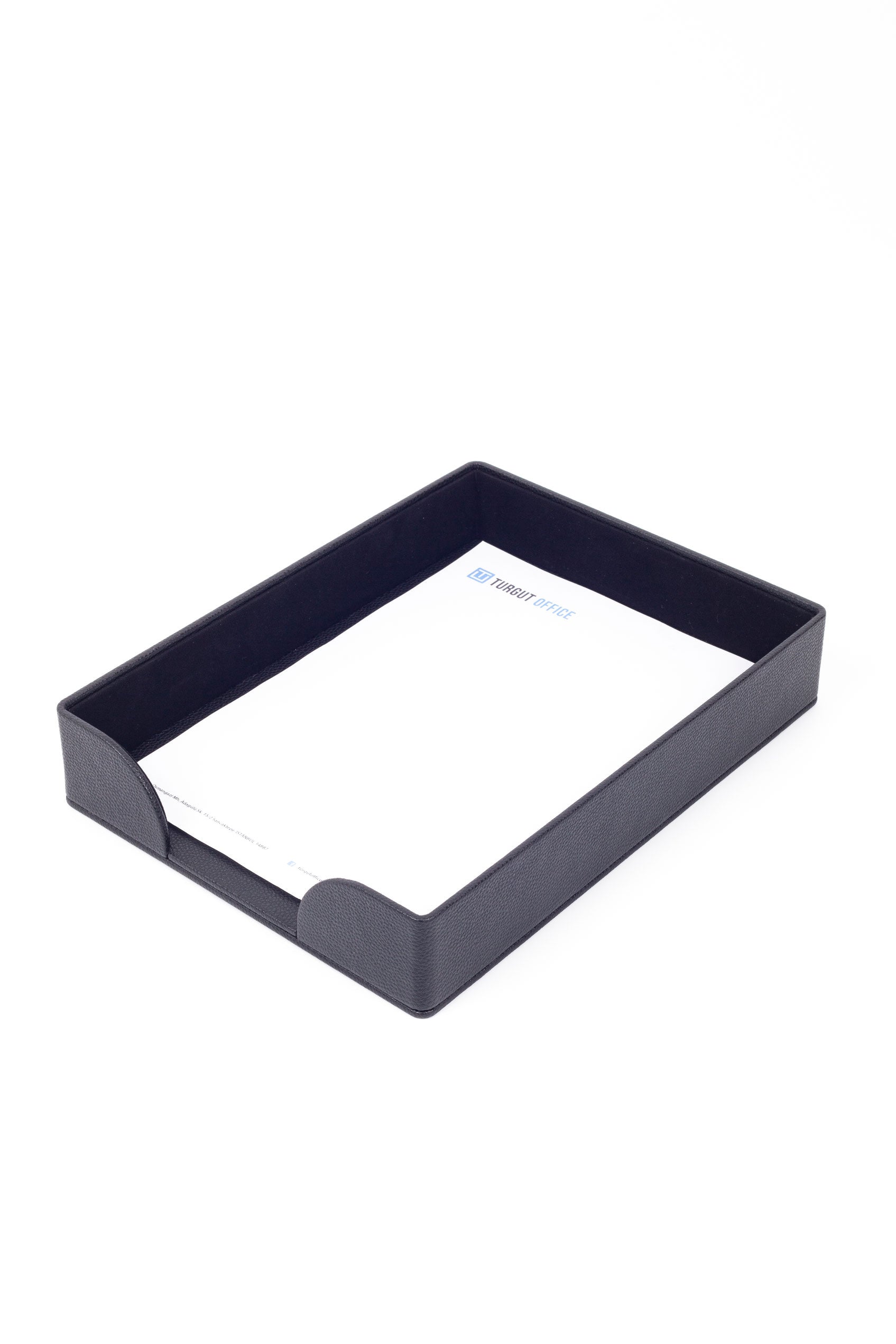 Roma Leather Document Rack Black – Turgut Office