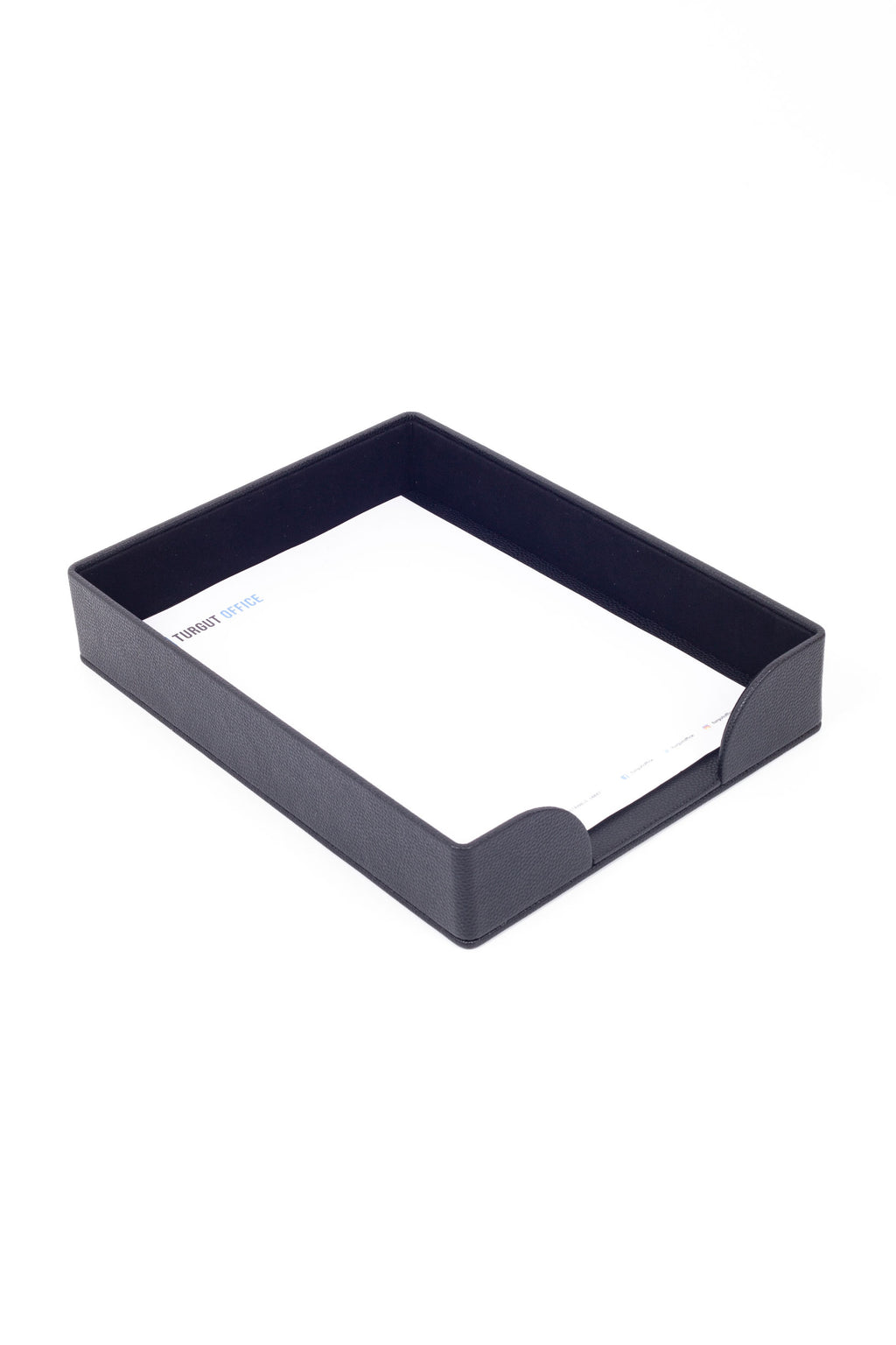 Roma Leather Document Rack Black