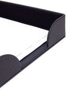 Roma Leather Document Rack Black