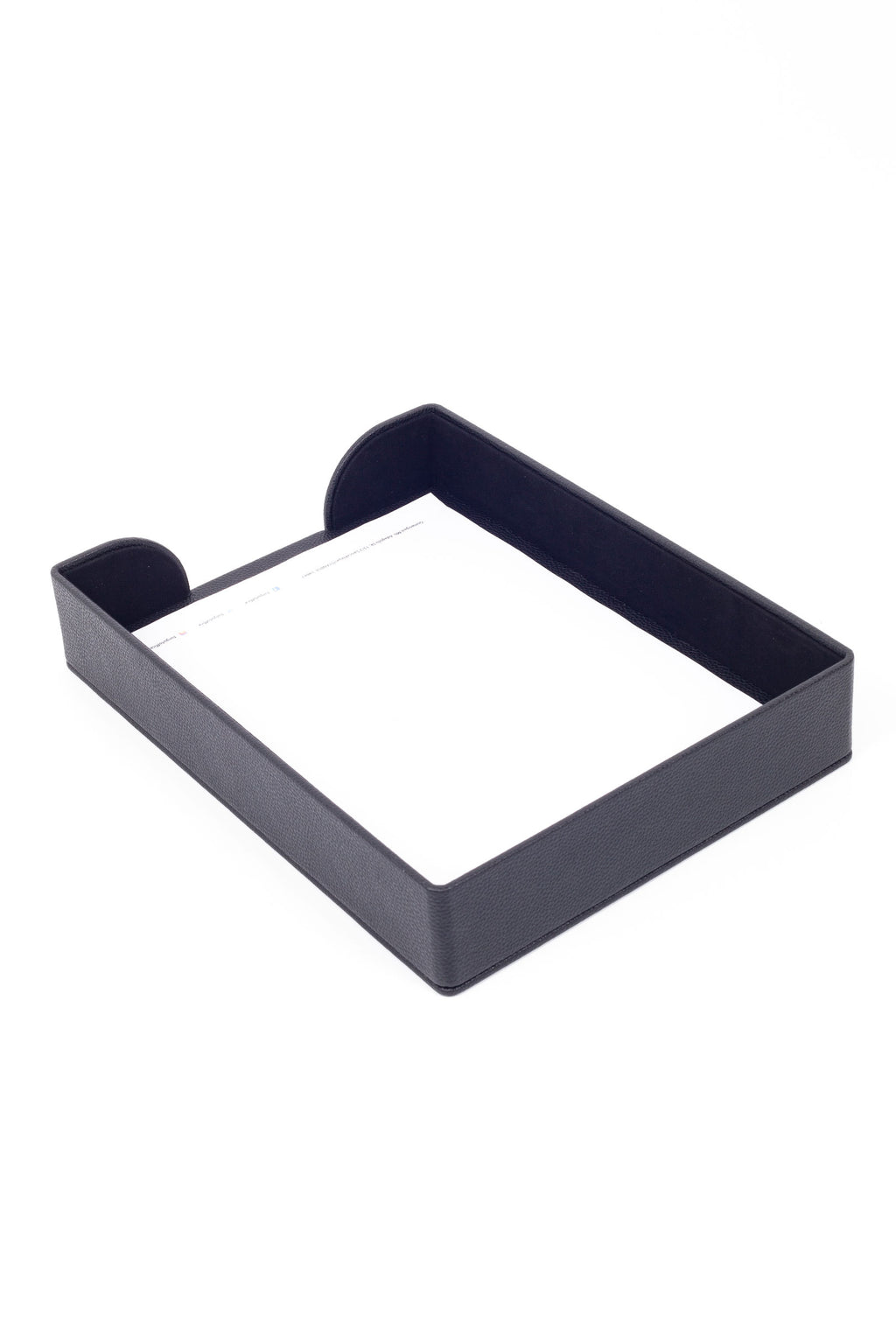 Roma Leather Document Rack Black