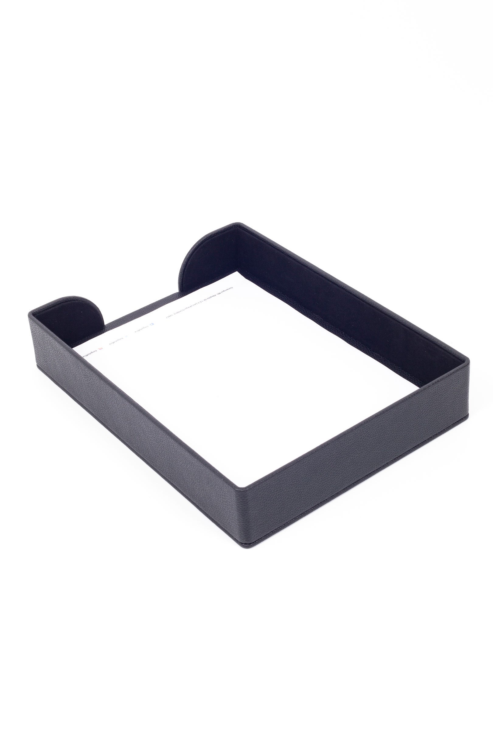 Roma Leather Document Rack Black