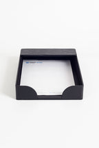 Roma Leather Document Rack Black Croco Detail
