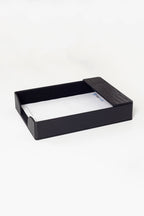 Roma Leather Document Rack Black Croco Detail