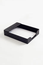 Roma Leather Document Rack Black Croco Detail