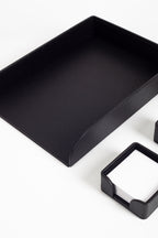 Felix Leather Desktop Set 4 Pieces Black