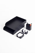 Felix Leather Desktop Set 5 Pieces Black