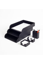 Felix Leather Desktop Set 6 Pieces Black