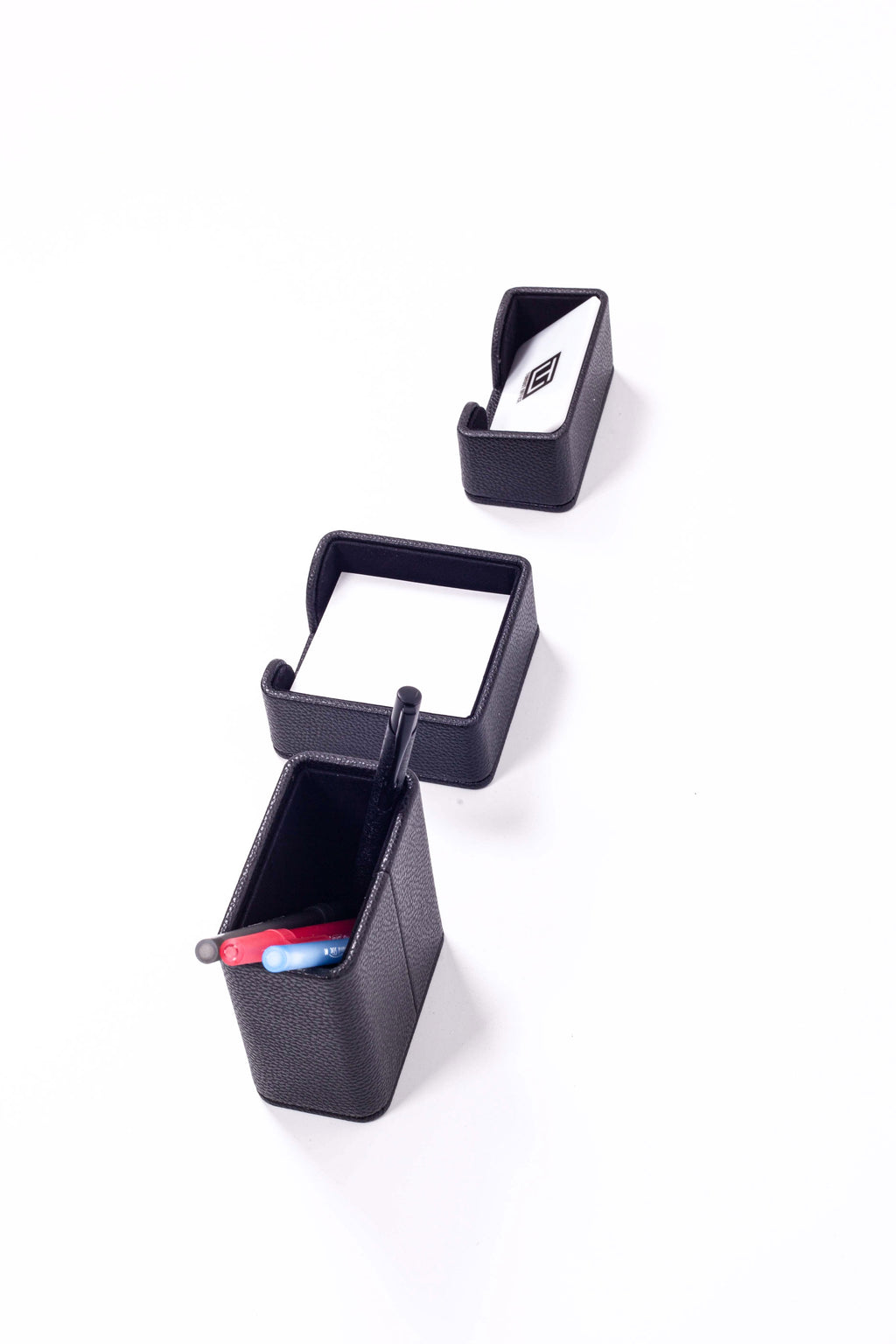 Felix Leather Desktop Set Black 3 Pieces