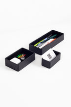 Felix Desktop Leather Organizer Set 3 Pieces Black